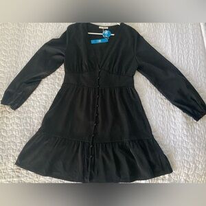 CupShe long-sleeved black dress NWT